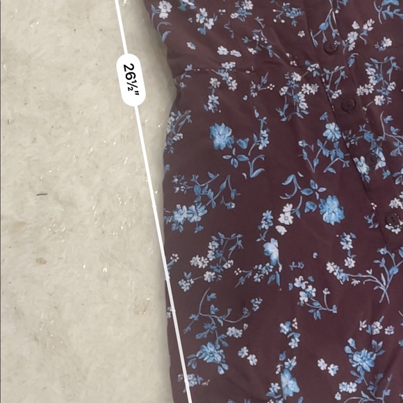 Urban outfitters brown blue floral romper - Picture 4 of 6